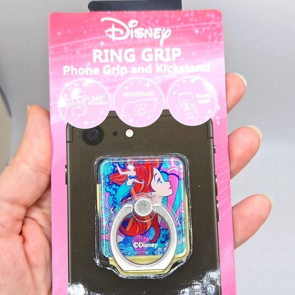 Ariel ring grip with kickstand phone holder
